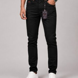 Pure Z Black Diamond Fabric Knit Denim jeans